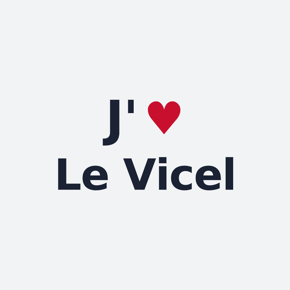 Poster personnalisé Le Vicel — design J'aime Le Vicel