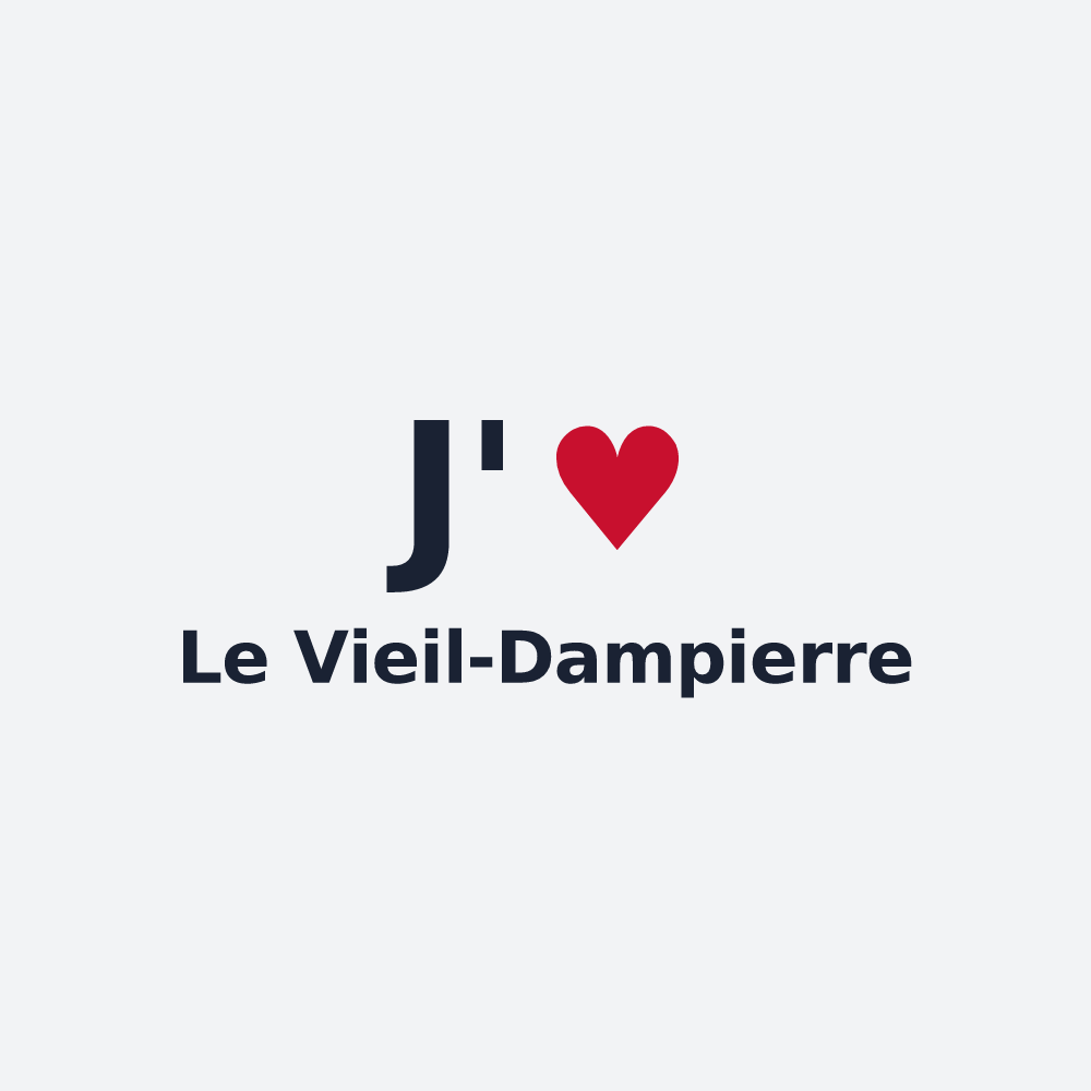 Poster personnalisé Le Vieil-Dampierre — design J'aime Le Vieil-Dampierre