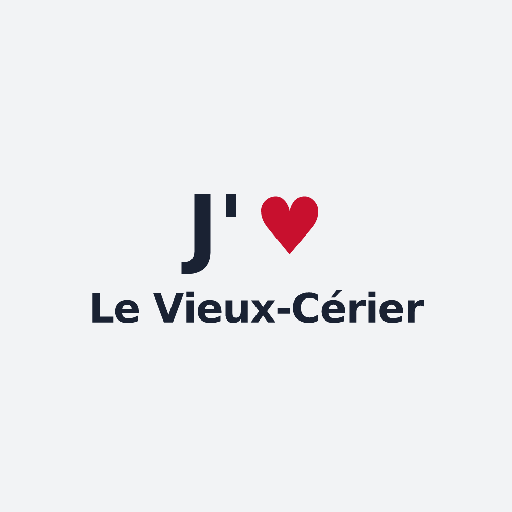 Poster personnalisé Le Vieux-Cérier — design J'aime Le Vieux-Cérier