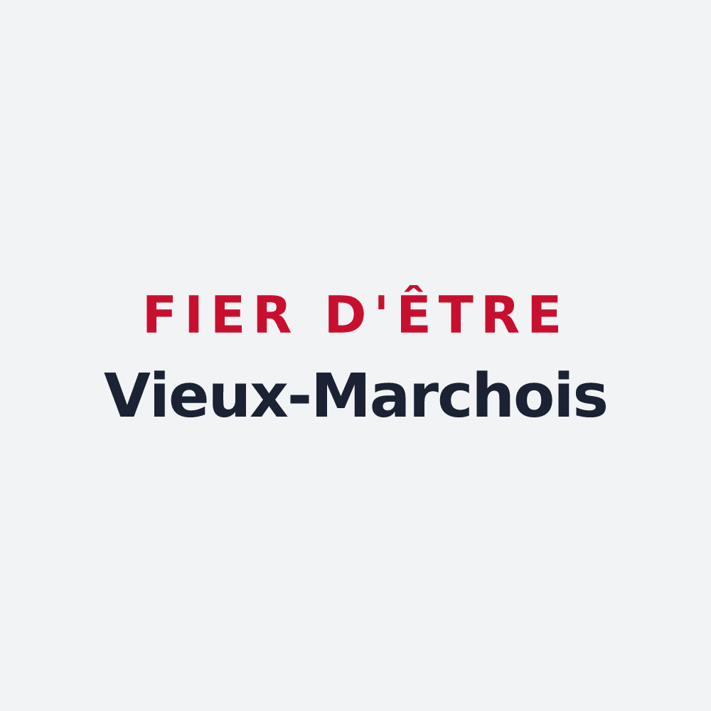 Poster « Fier d'être Vieux-Marchois » — design pour Le Vieux-Marché