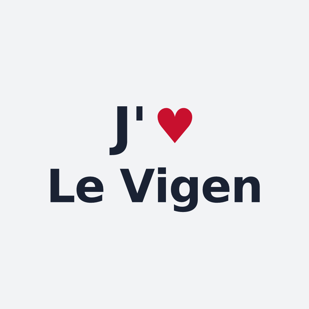 Poster personnalisé Le Vigen — design J'aime Le Vigen