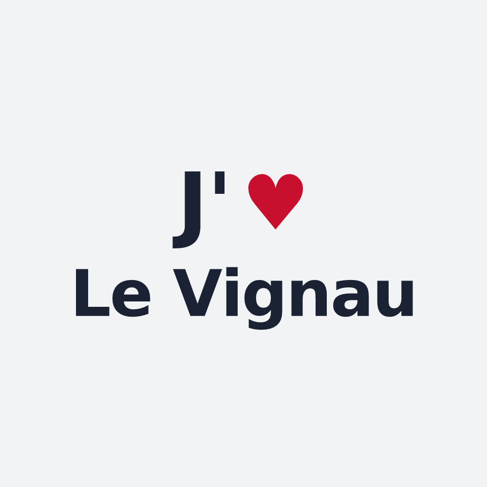 Poster personnalisé Le Vignau — design J'aime Le Vignau