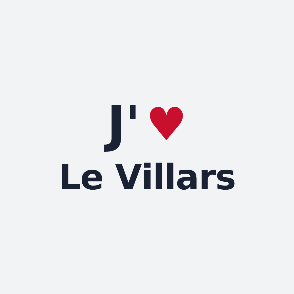 Poster personnalisé Le Villars — design « J'aime Le Villars » imprimé sur le poster