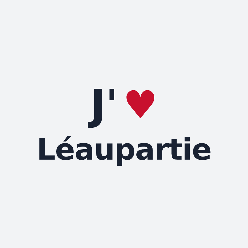 Poster personnalisé Léaupartie — design J'aime Léaupartie
