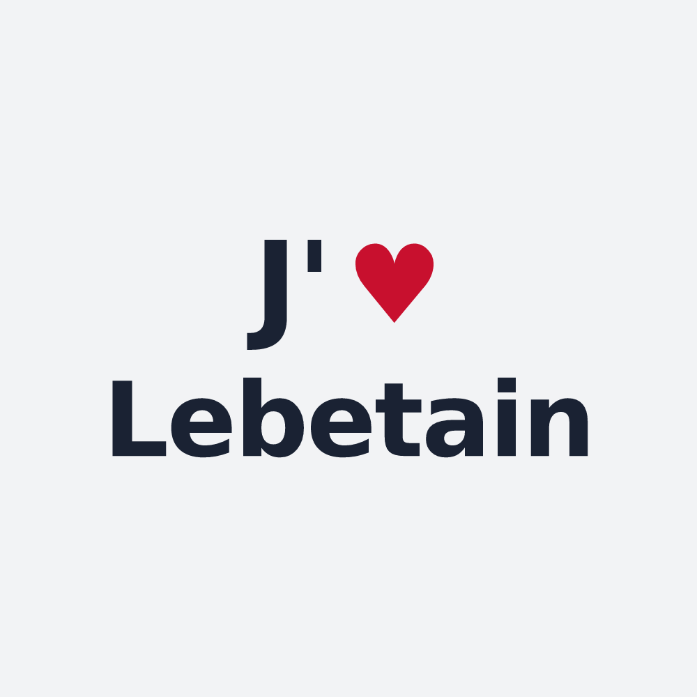 Poster personnalisé Lebetain — design J'aime Lebetain