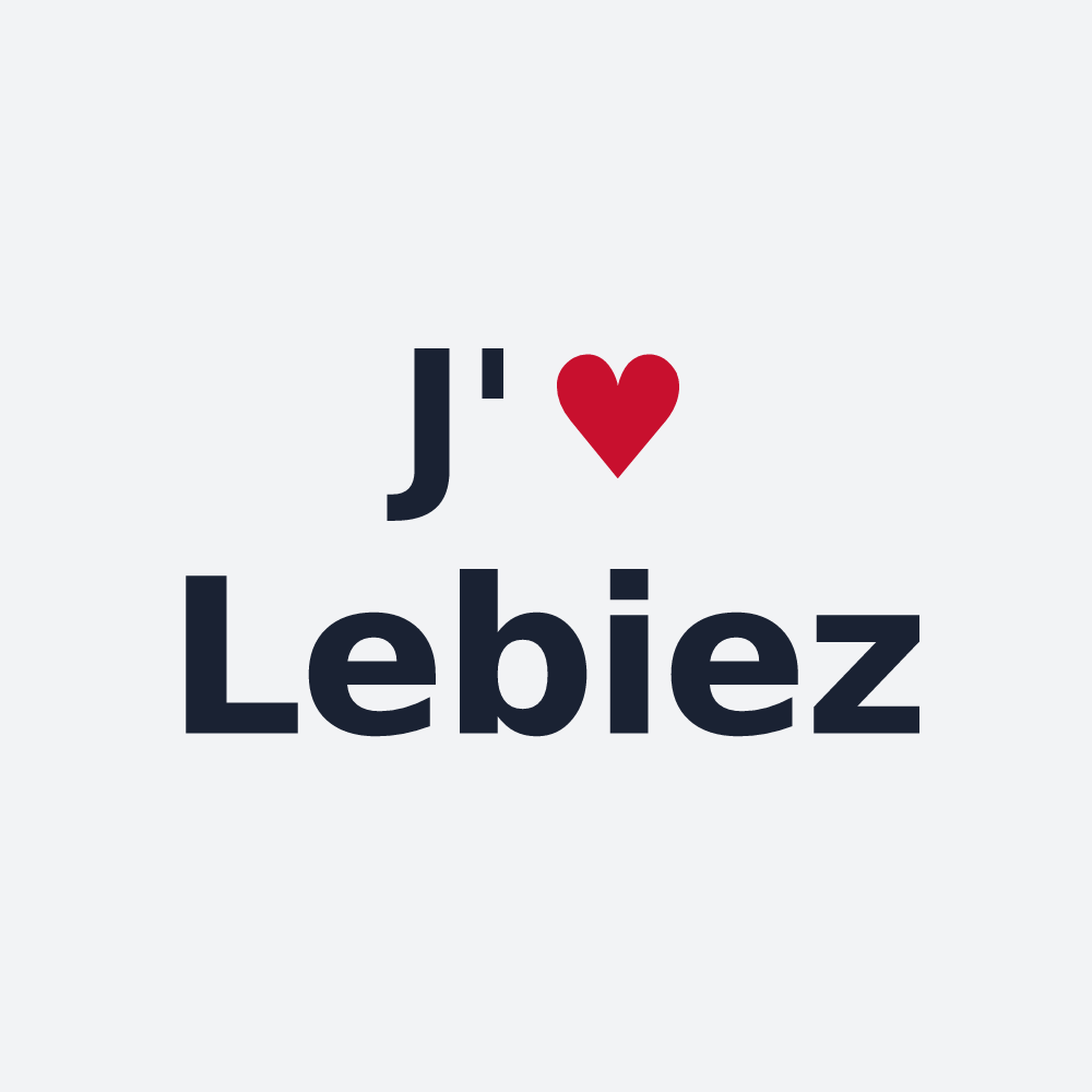 Poster personnalisé Lebiez — design J'aime Lebiez