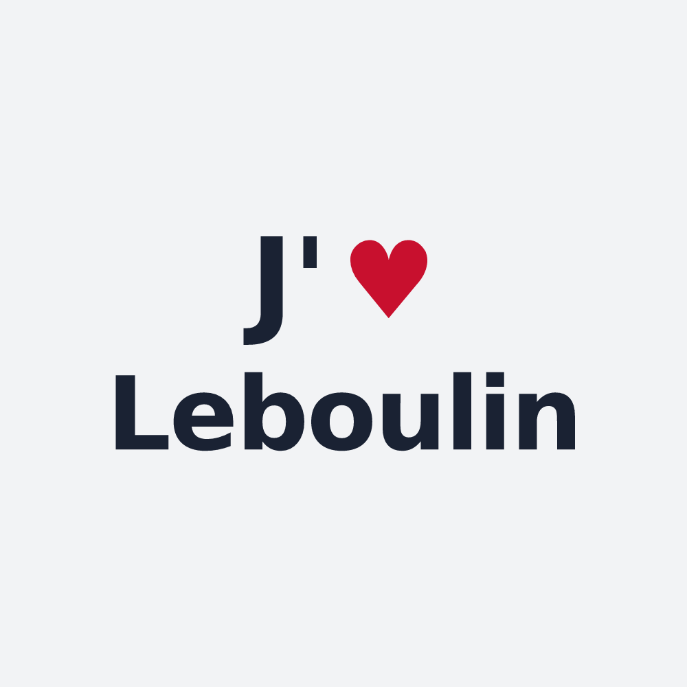 Poster personnalisé Leboulin — design « J'aime Leboulin » imprimé sur le poster