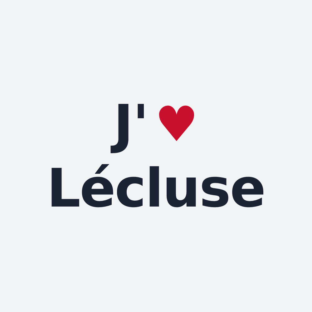 Poster personnalisé Lécluse — design J'aime Lécluse