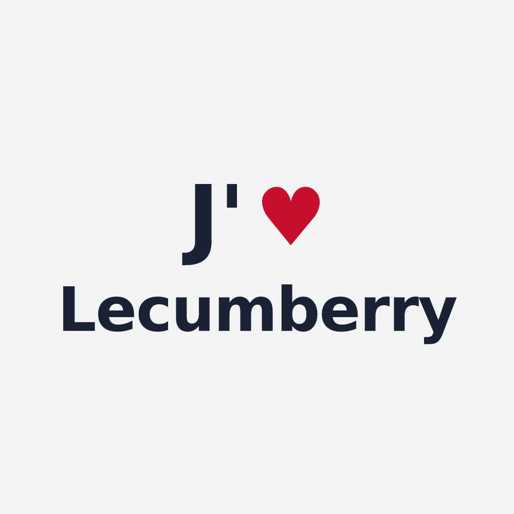 Poster personnalisé Lecumberry — design J'aime Lecumberry