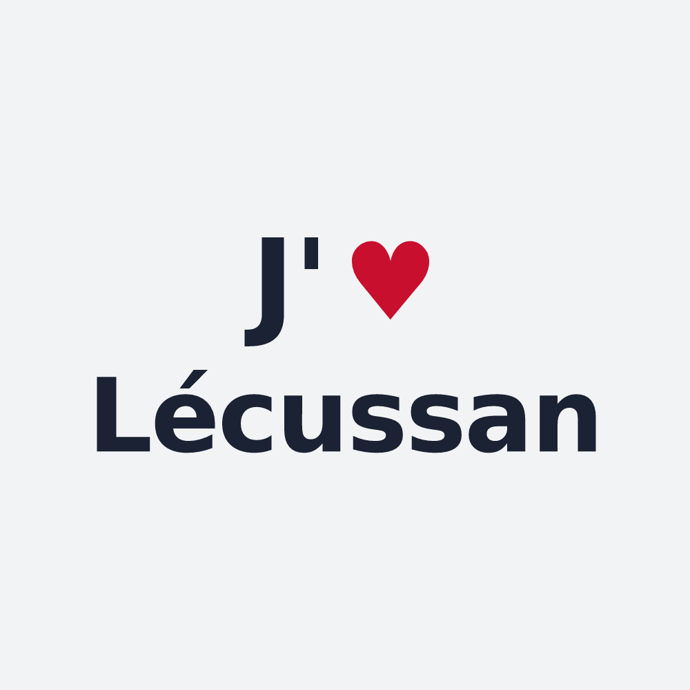 Poster personnalisé Lécussan — design J'aime Lécussan