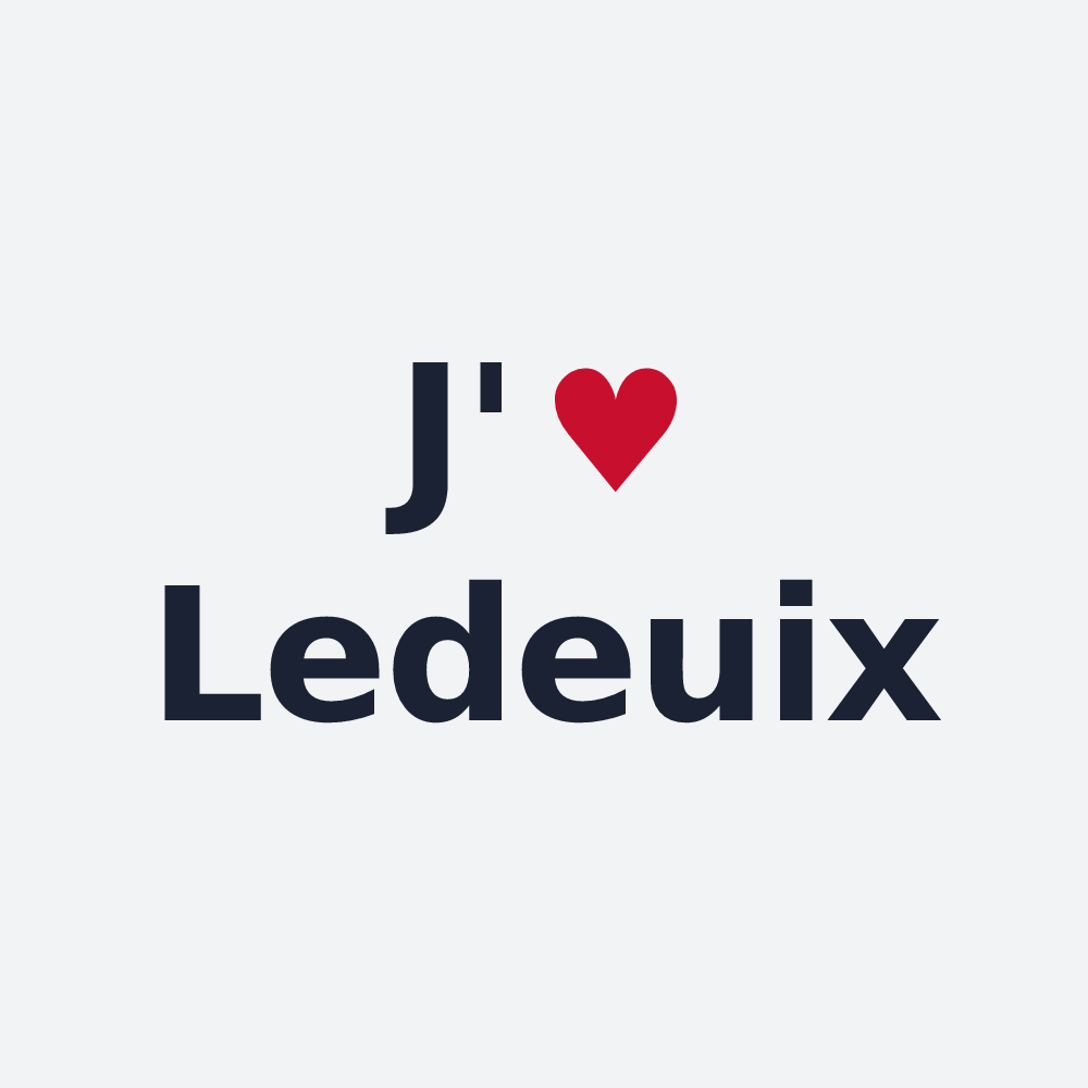 Poster personnalisé Ledeuix — design J'aime Ledeuix