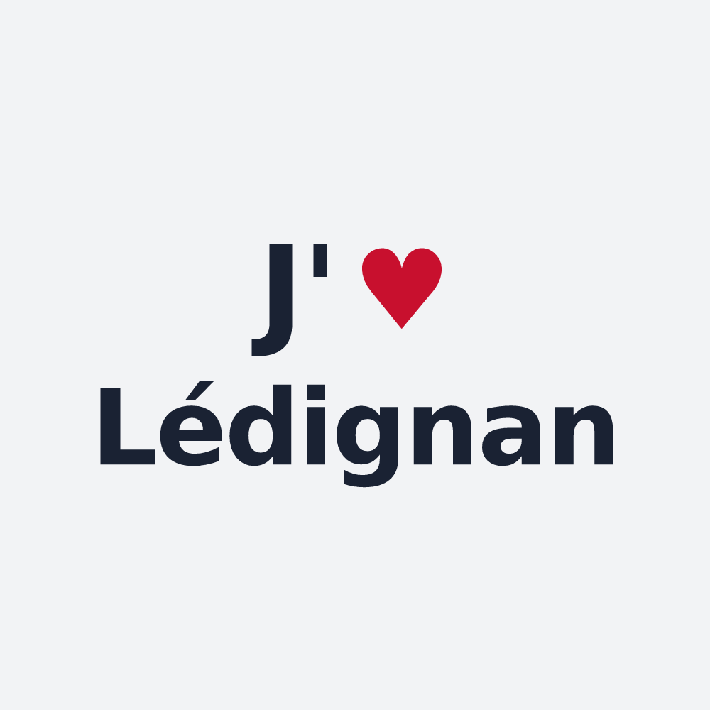 Poster personnalisé Lédignan — design J'aime Lédignan