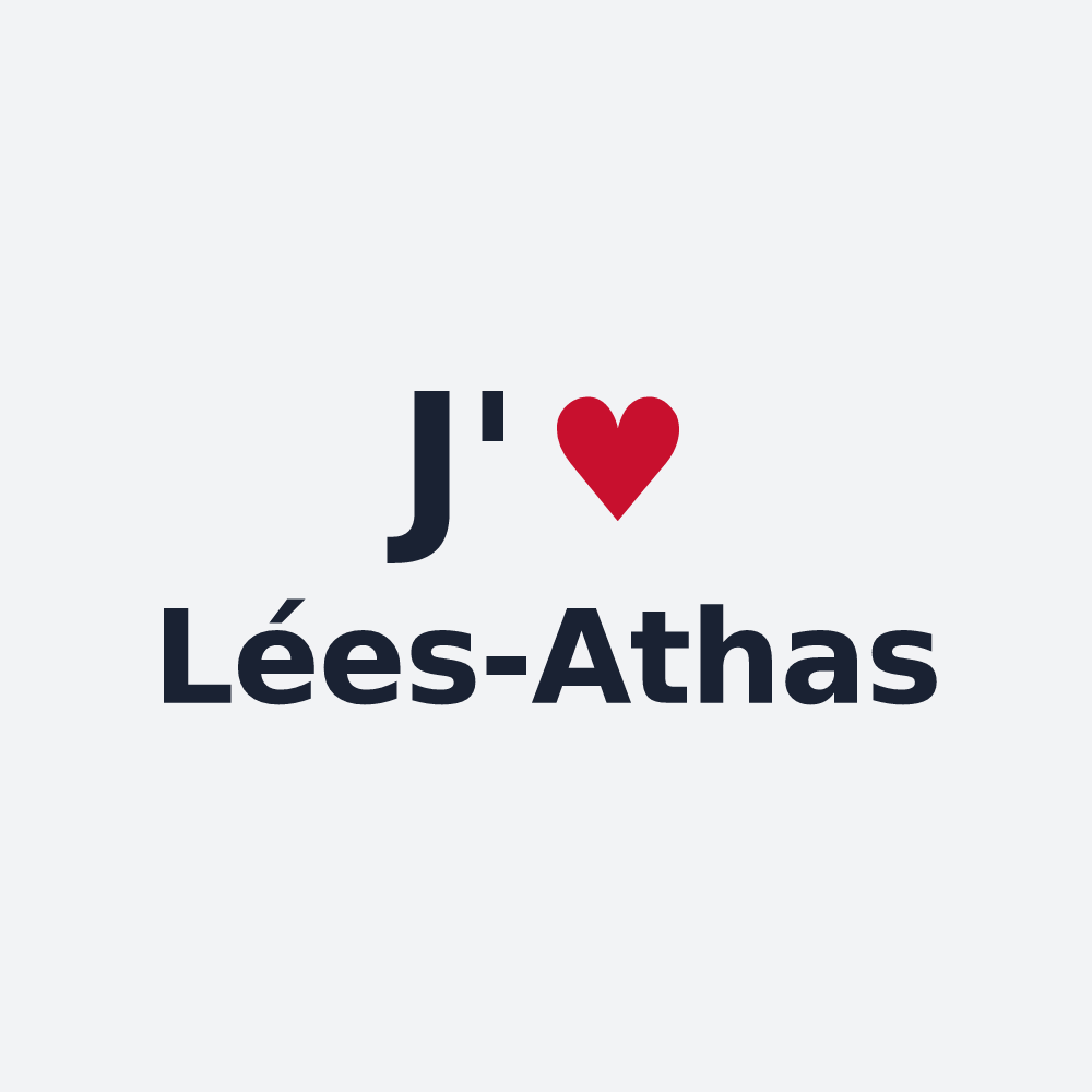 Poster personnalisé Lées-Athas — design « J'aime Lées-Athas » imprimé sur le poster