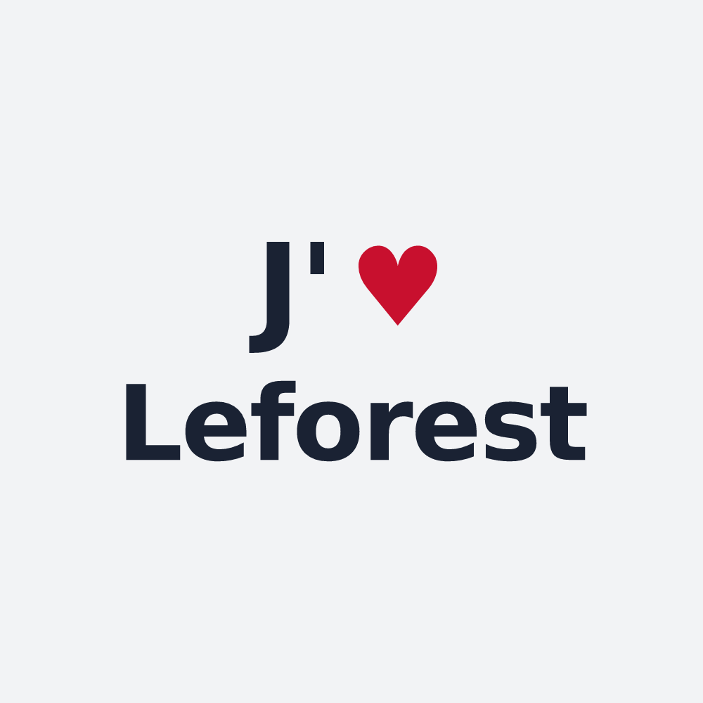 Poster personnalisé Leforest — design J'aime Leforest