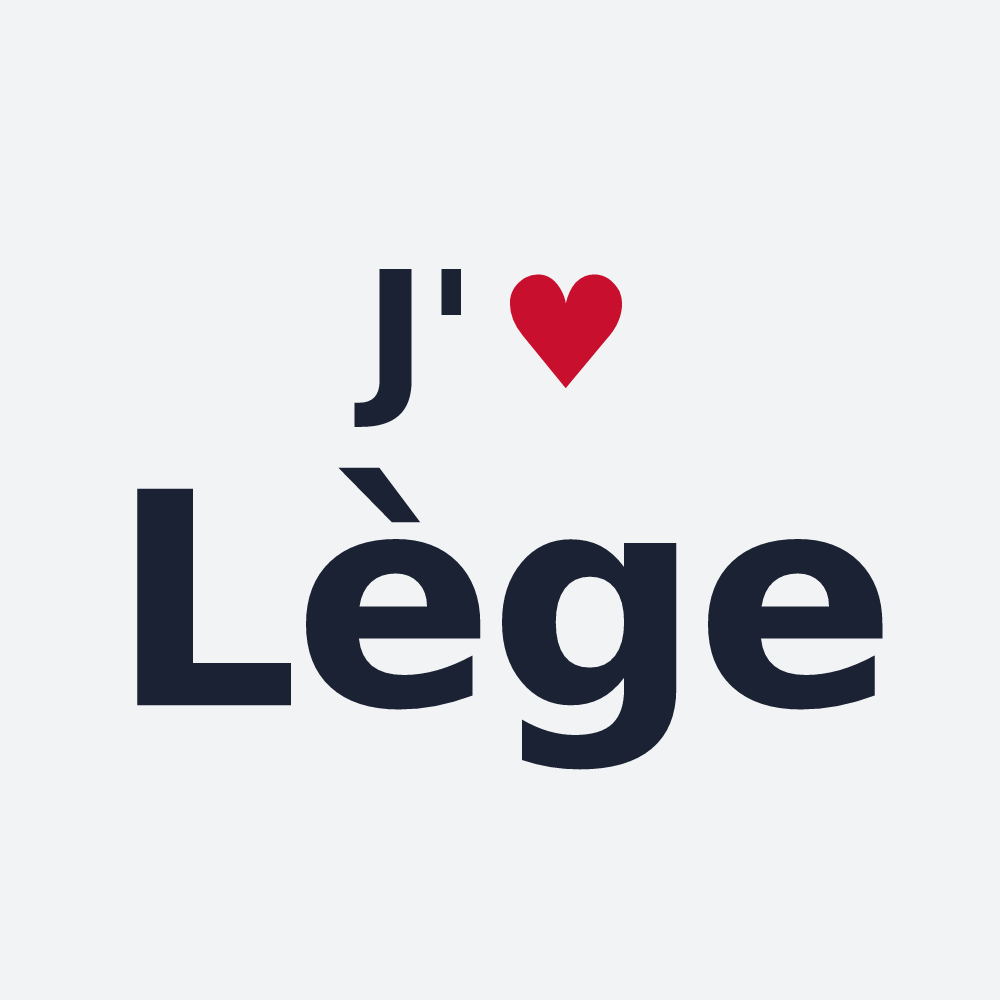 Poster personnalisé Lège — design « J'aime Lège » imprimé sur le poster