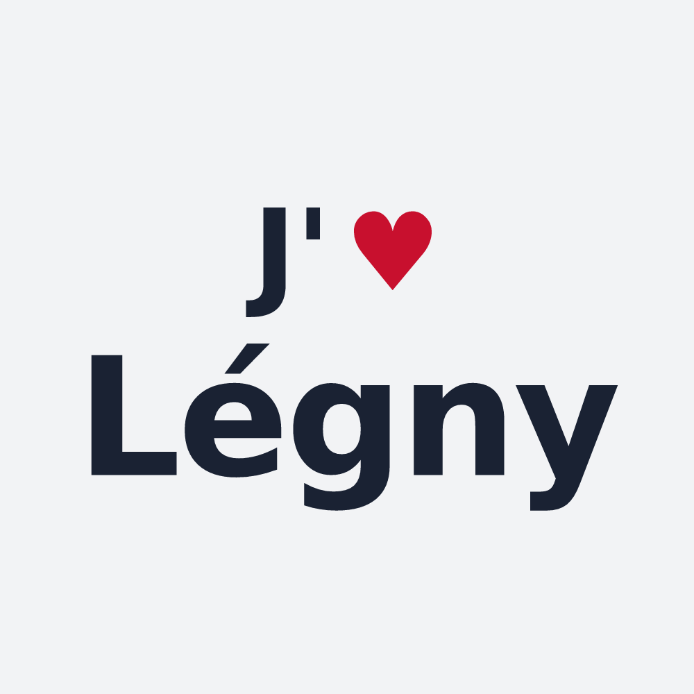 Poster personnalisé Légny — design « J'aime Légny » imprimé sur le poster