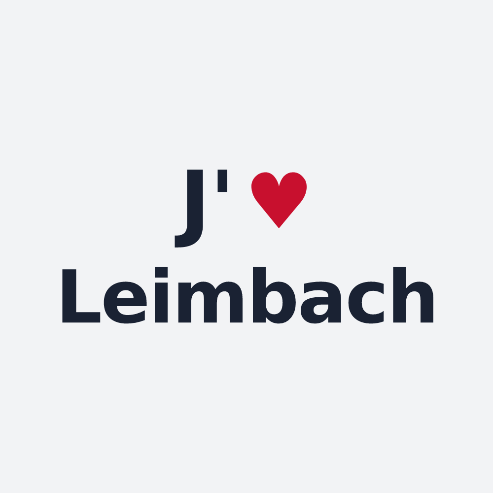 Poster personnalisé Leimbach — design J'aime Leimbach
