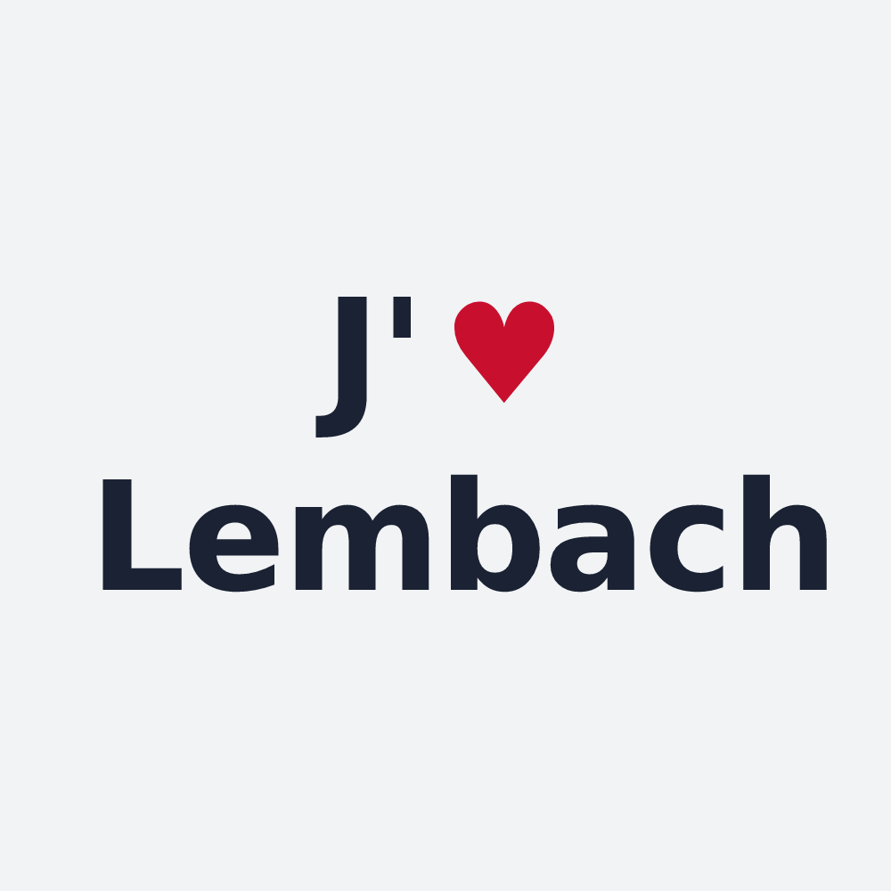 Poster personnalisé Lembach — design « J'aime Lembach » imprimé sur le poster