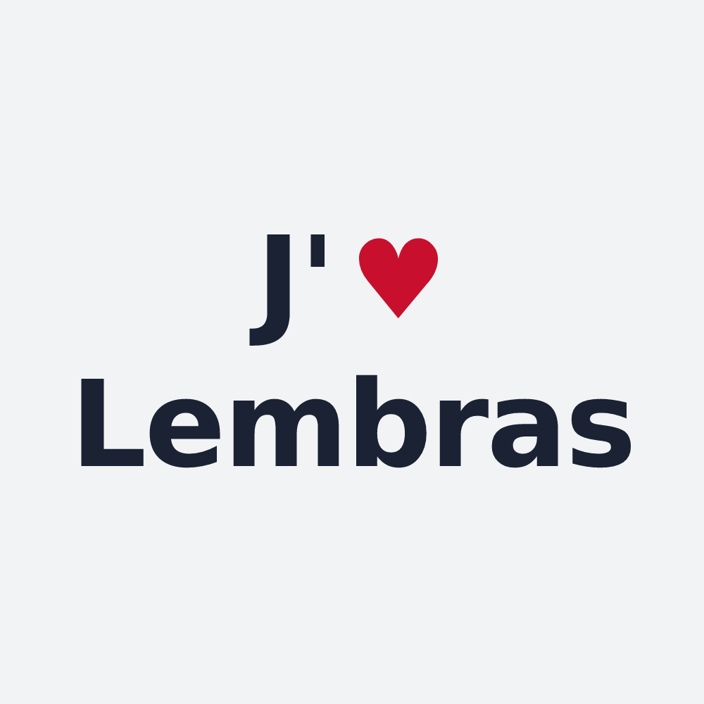 Poster personnalisé Lembras — design J'aime Lembras
