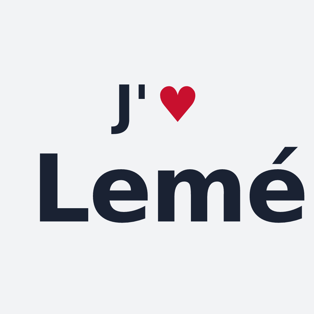 Poster personnalisé Lemé — design J'aime Lemé