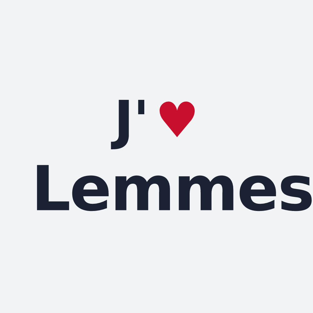 Poster personnalisé Lemmes — design J'aime Lemmes