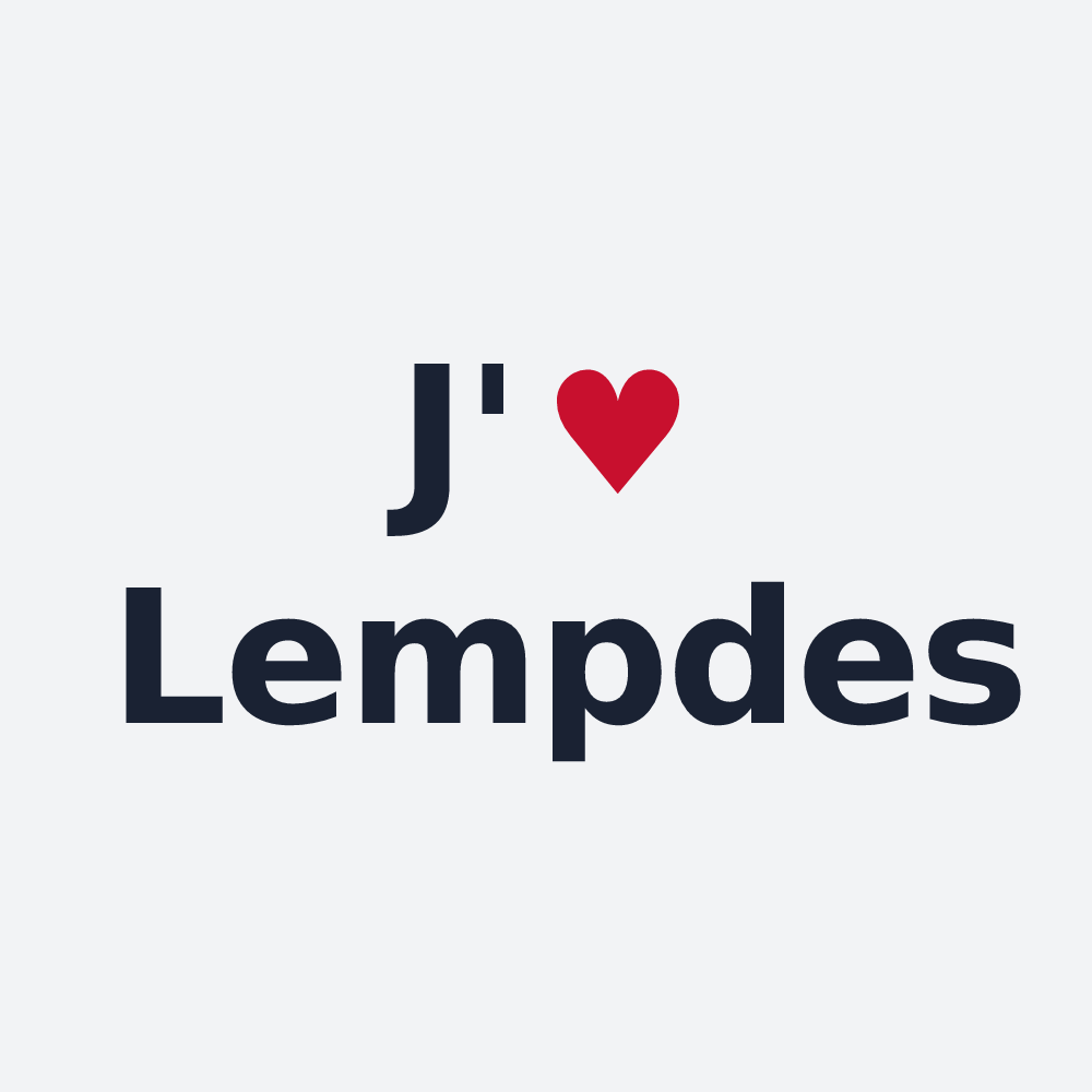 Poster personnalisé Lempdes — design J'aime Lempdes