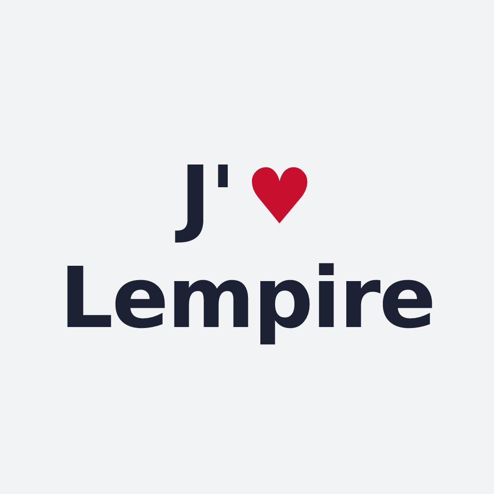 Poster personnalisé Lempire — design J'aime Lempire