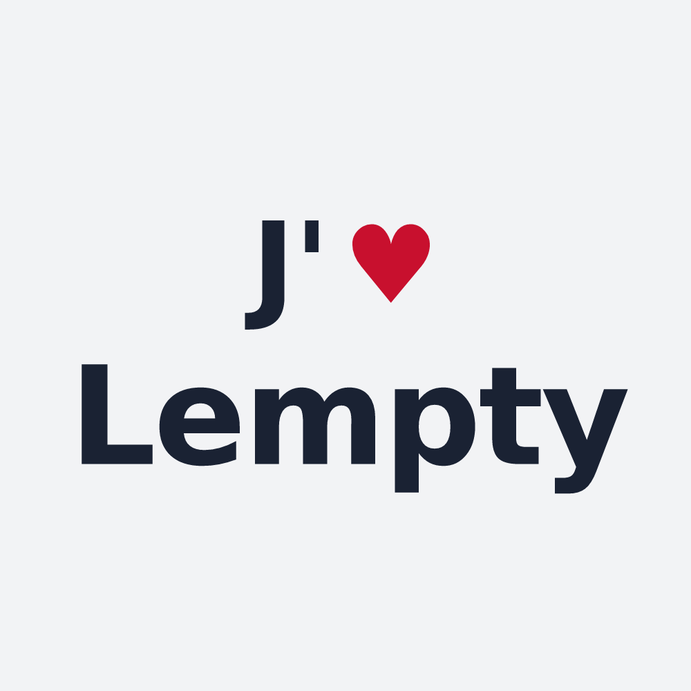 Poster personnalisé Lempty — design J'aime Lempty