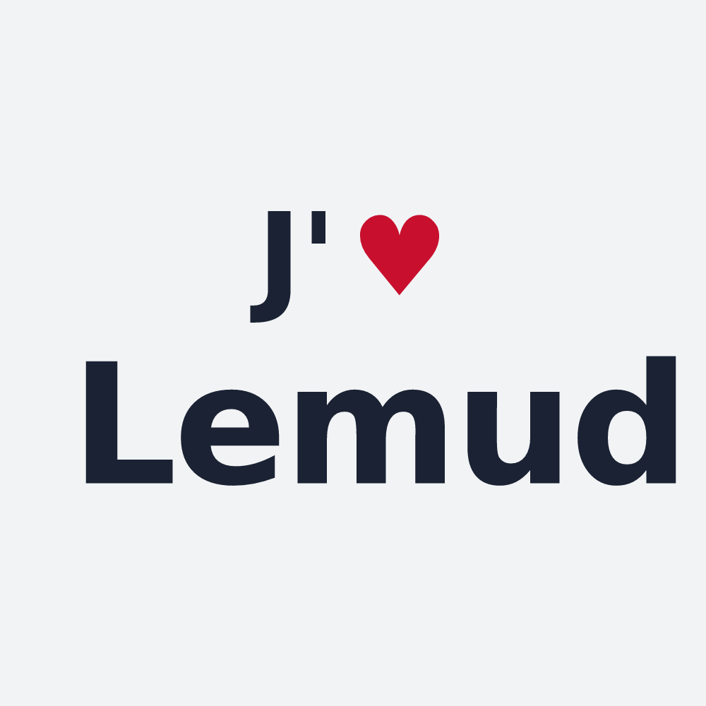 Poster personnalisé Lemud — design J'aime Lemud