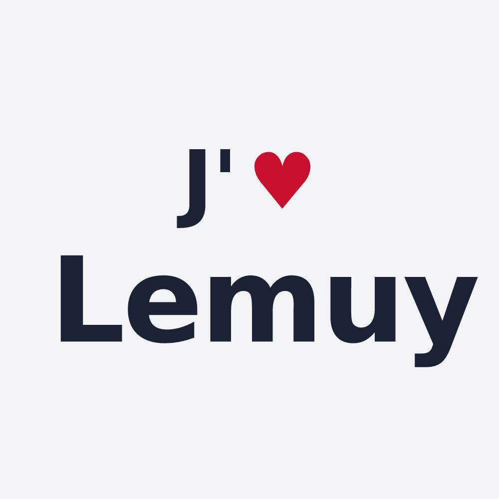 Poster personnalisé Lemuy — design J'aime Lemuy