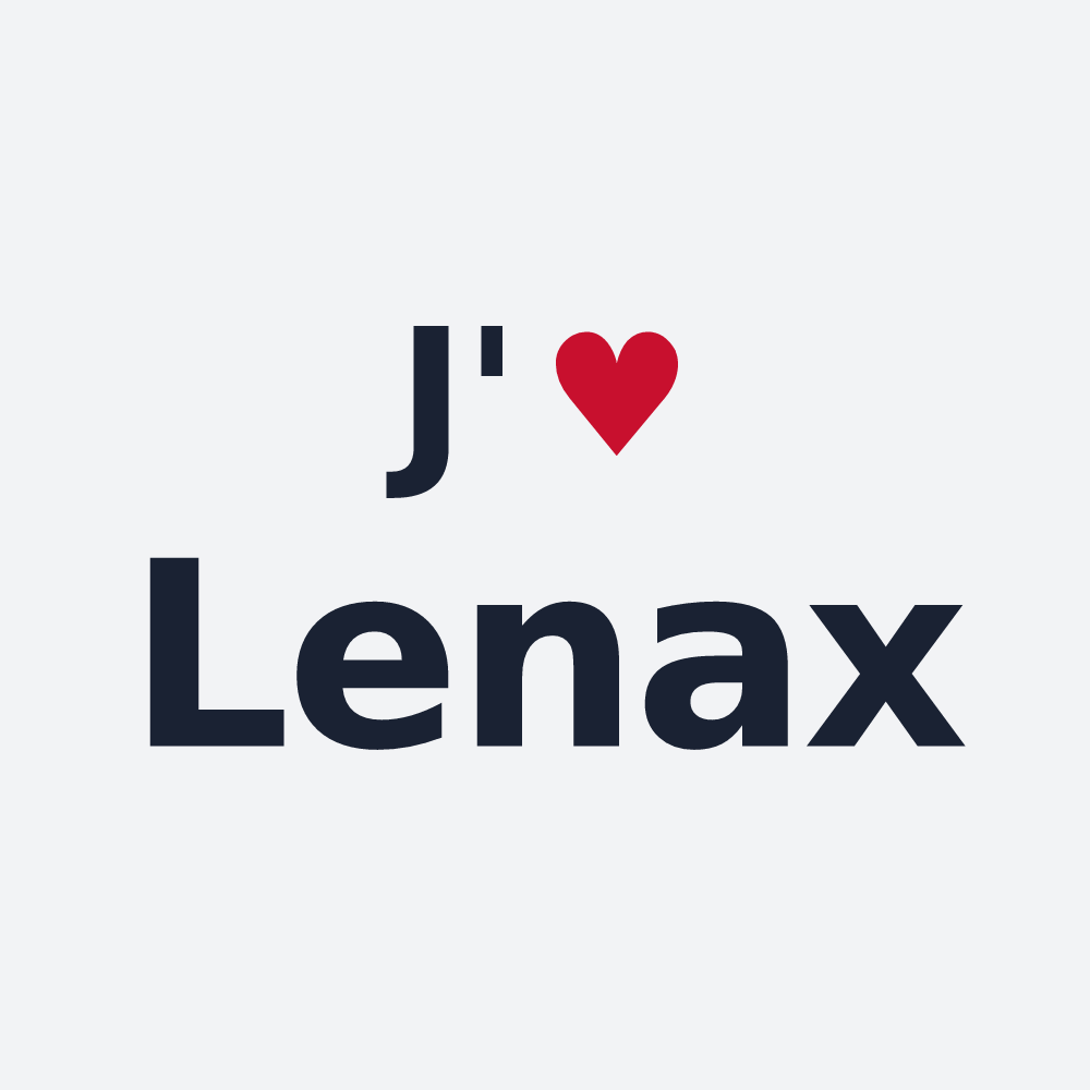 Poster personnalisé Lenax — design J'aime Lenax