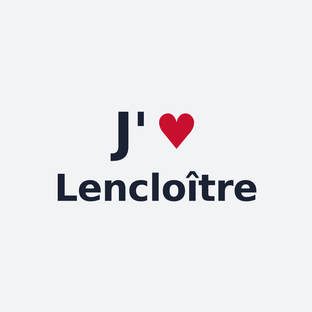 Poster personnalisé Lencloître — design J'aime Lencloître