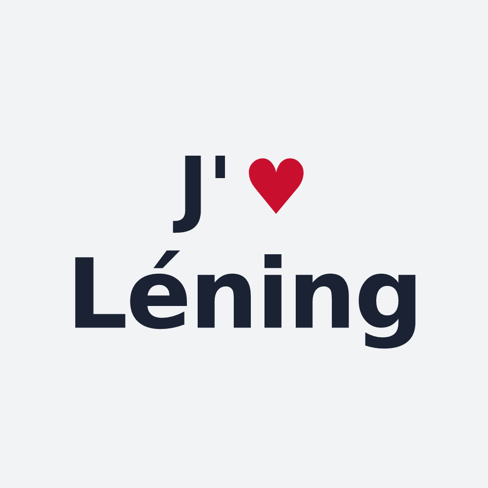 Poster personnalisé Léning — design « J'aime Léning » imprimé sur le poster