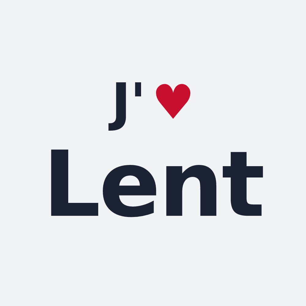 Poster personnalisé Lent — design J'aime Lent