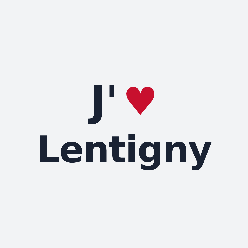 Poster personnalisé Lentigny — design J'aime Lentigny