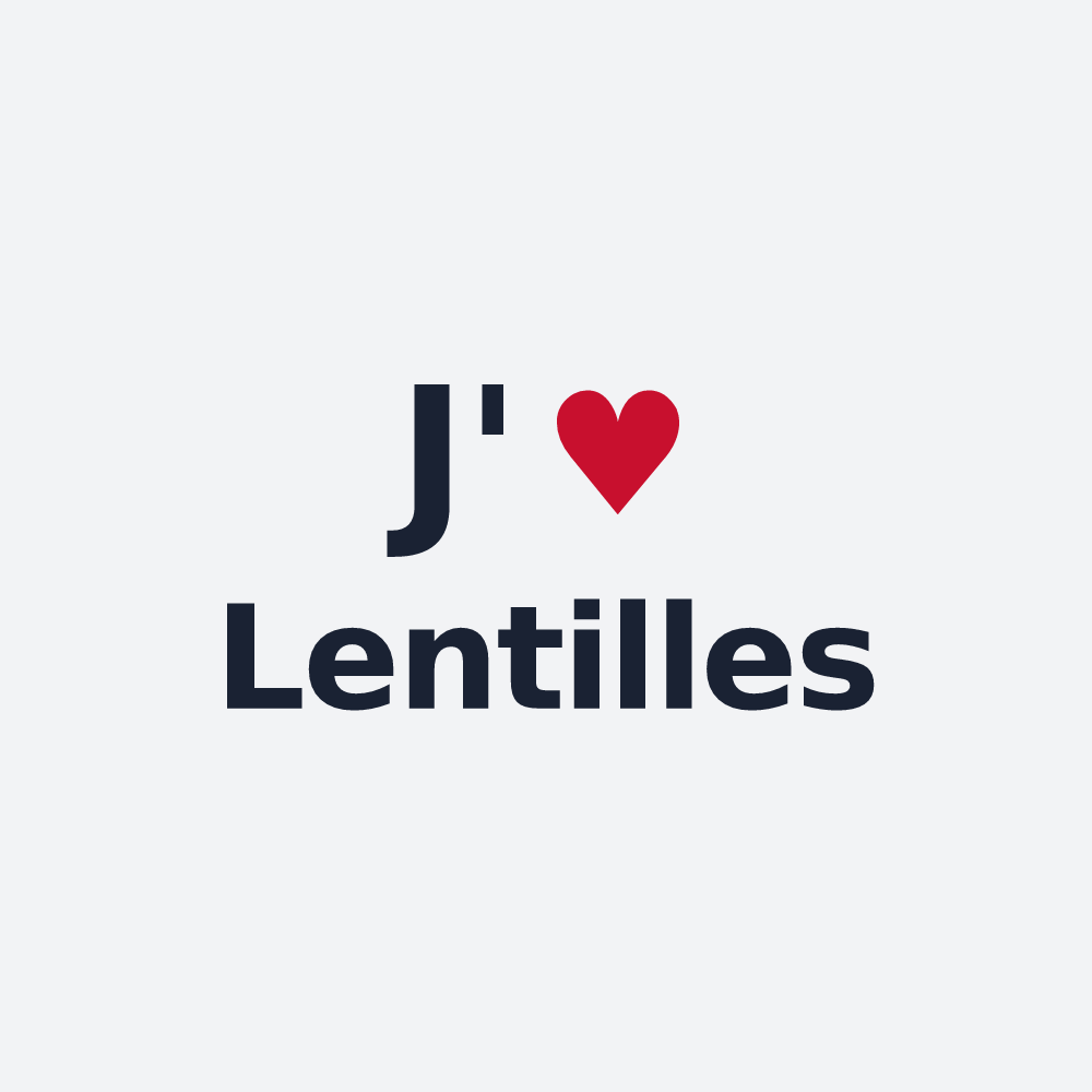 Poster personnalisé Lentilles — design J'aime Lentilles