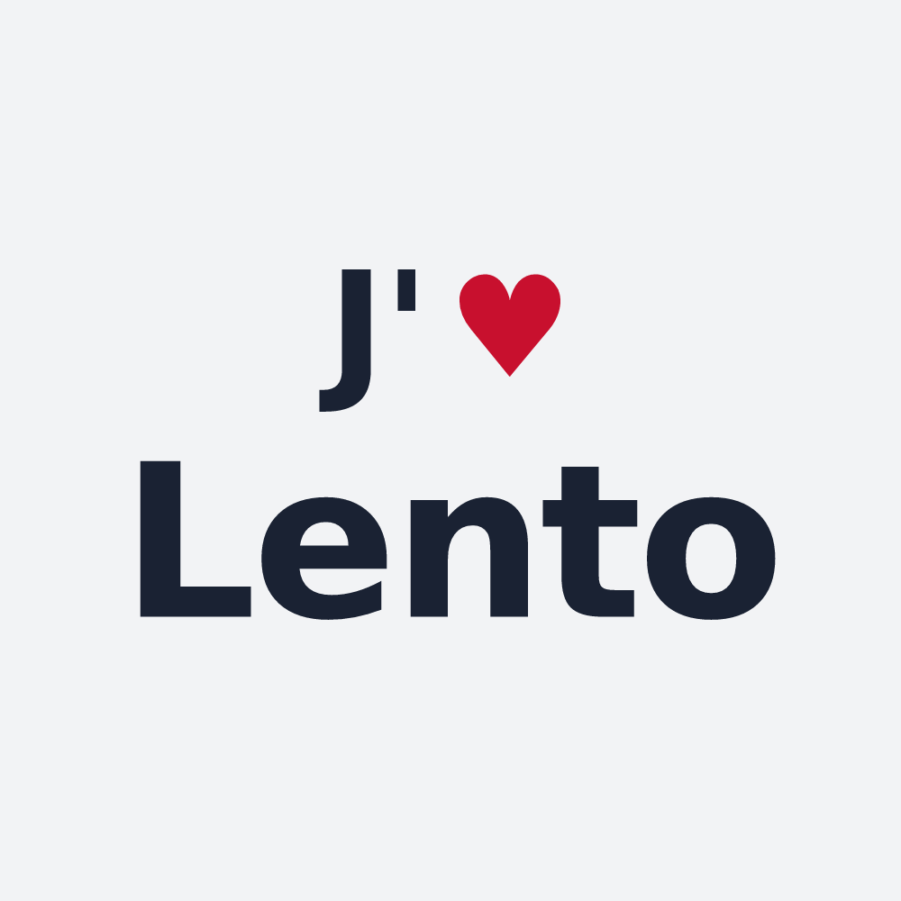 Poster personnalisé Lento — design J'aime Lento