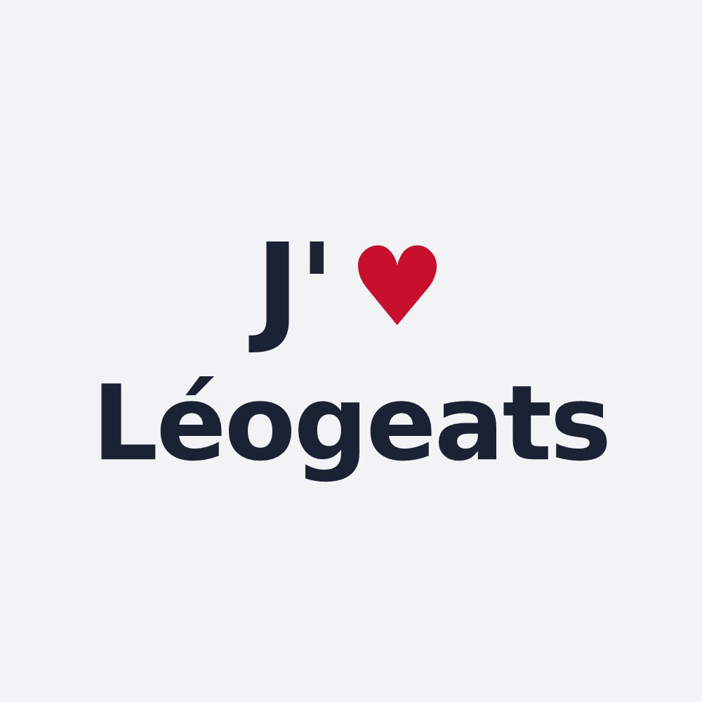 Poster personnalisé Léogeats — design J'aime Léogeats