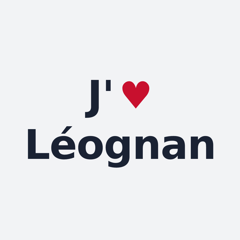 Poster personnalisé Léognan — design J'aime Léognan