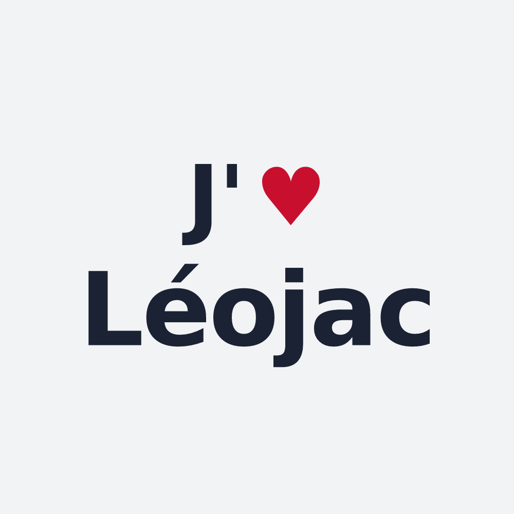 Poster personnalisé Léojac — design J'aime Léojac