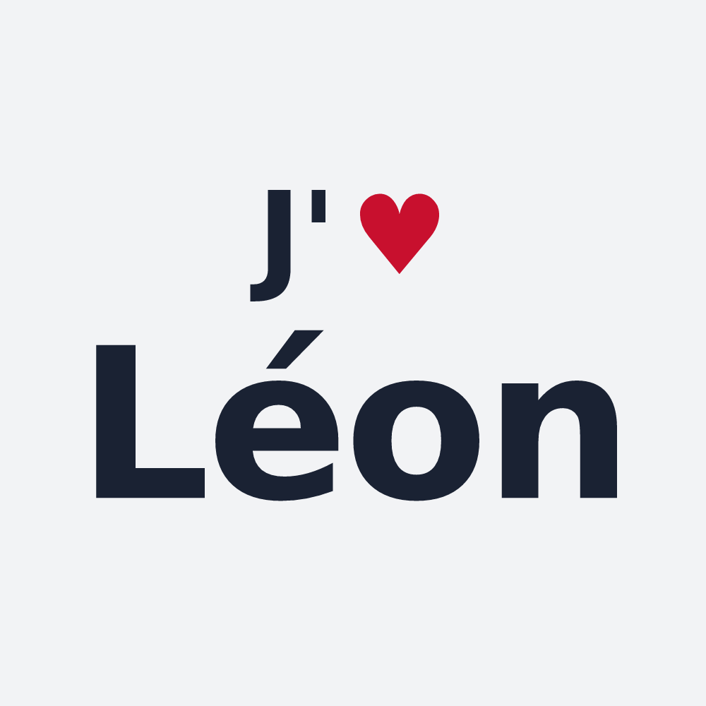 Poster personnalisé Léon — design J'aime Léon