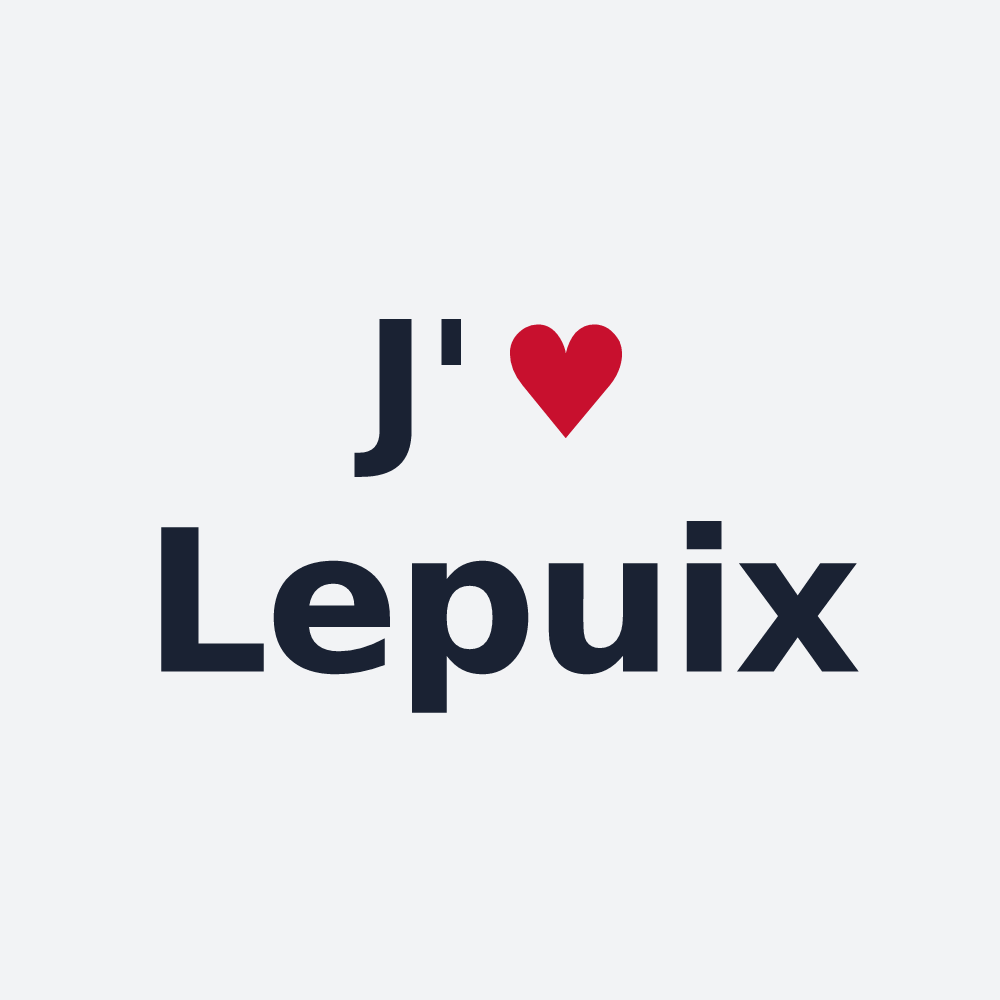 Poster personnalisé Lepuix — design « J'aime Lepuix » imprimé sur le poster