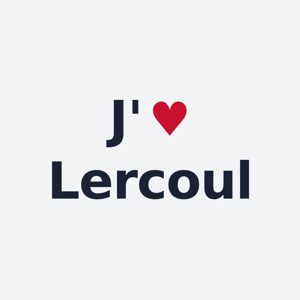 Poster personnalisé Lercoul — design J'aime Lercoul