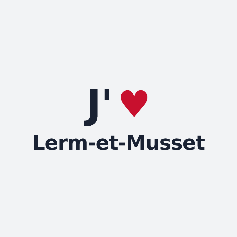 Poster personnalisé Lerm-et-Musset — design J'aime Lerm-et-Musset
