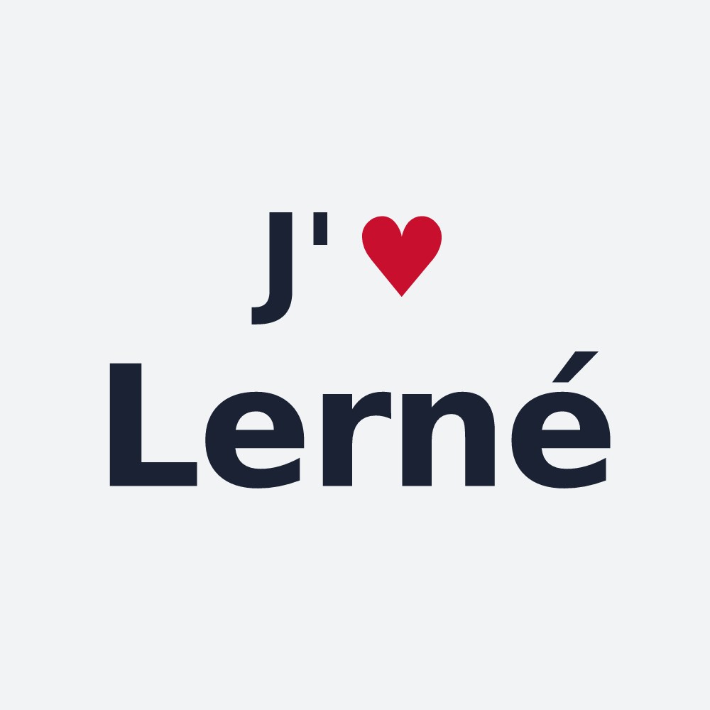 Poster personnalisé Lerné — design « J'aime Lerné » imprimé sur le poster