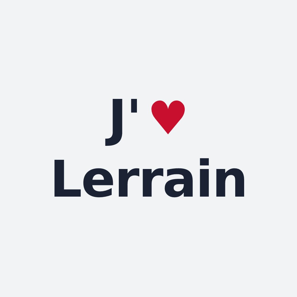 Poster personnalisé Lerrain — design J'aime Lerrain