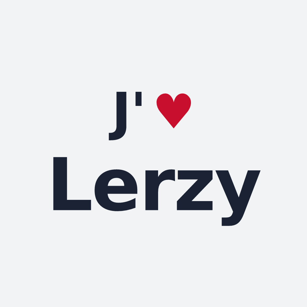 Poster personnalisé Lerzy — design J'aime Lerzy
