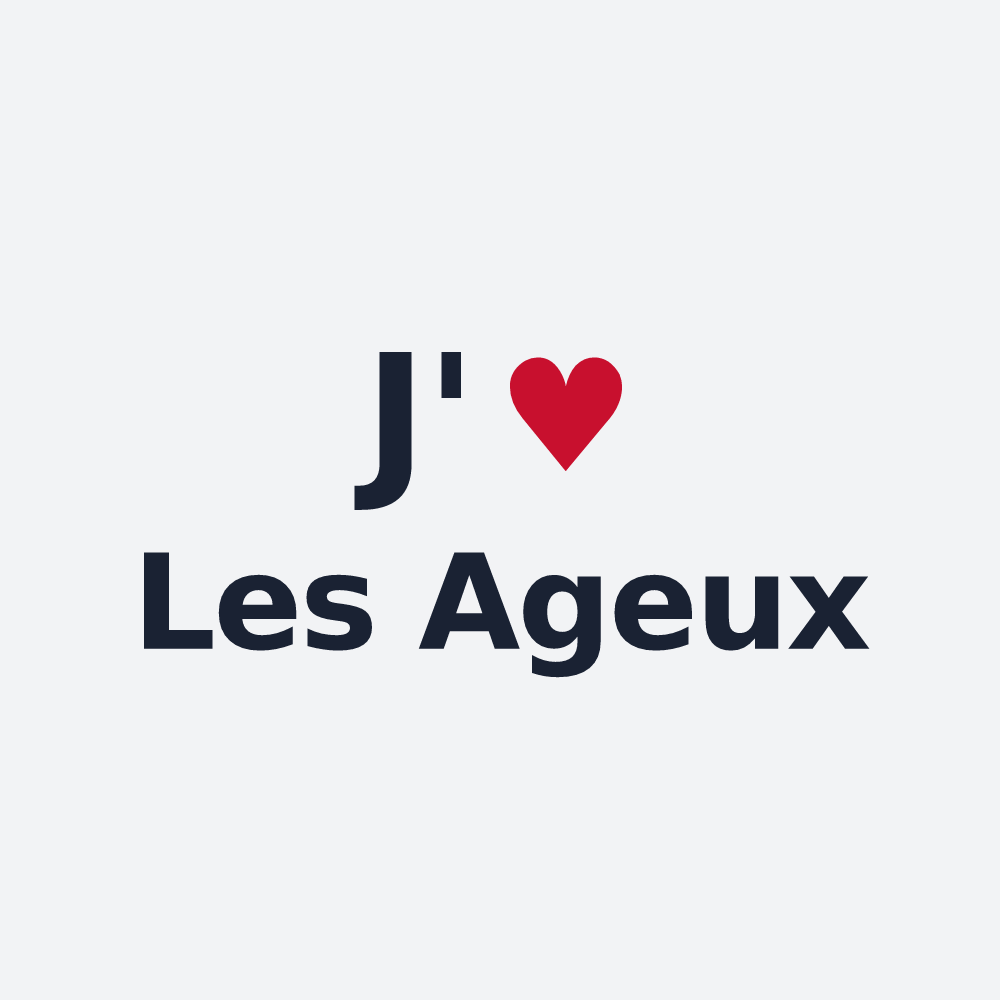 Poster personnalisé Les Ageux — design J'aime Les Ageux