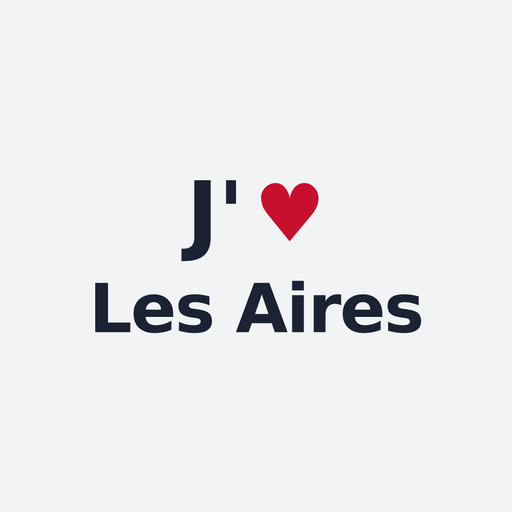 Poster personnalisé Les Aires — design J'aime Les Aires