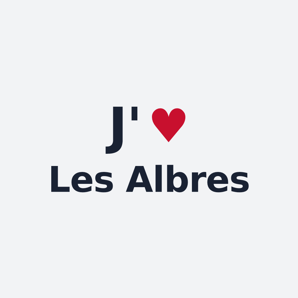 Poster personnalisé Les Albres — design J'aime Les Albres